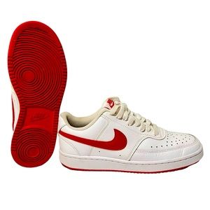 Women’s Nike Court Vision Low White University Red Size 7 Sneakers